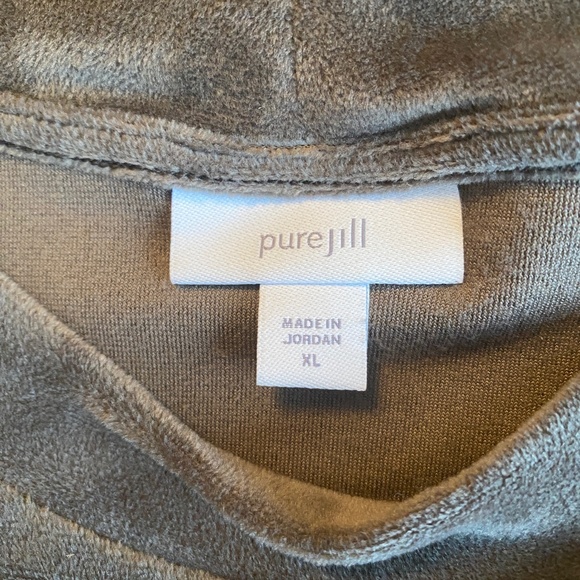 J Jill dipped hem mocha velour dress XL - Picture 5 of 8